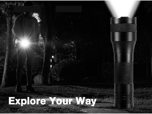 EDC জলরোধী হাতল নেতৃত্বে টর্চলাইট 164 Lumens অ্যালুমিনিয়াম খাদ উপাদান