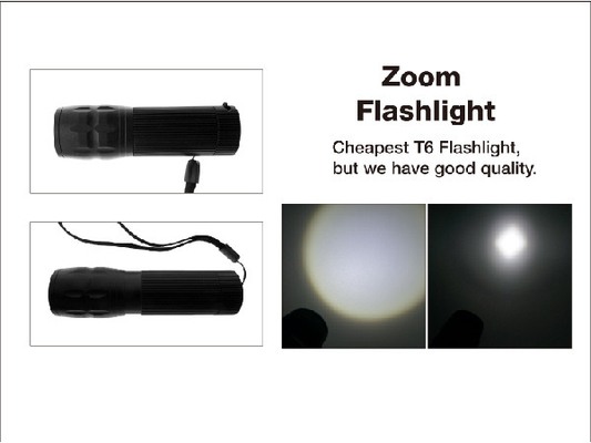 এক্সএমএল T6 EDC LED টর্চলাইট ছোট সূর্য জুম পকেট আকার 4 * এএএ ব্যাটারি টর্চ