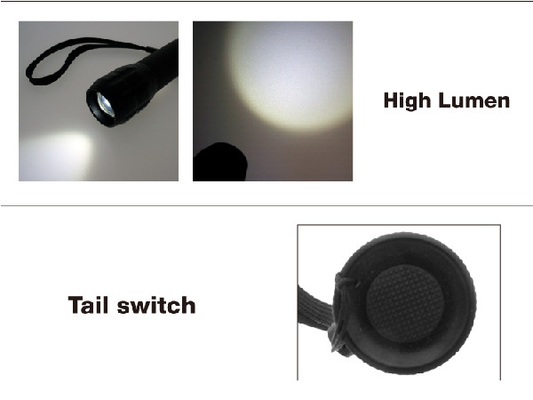 স্কাইড্রোফ EDC LED টর্চলাইট 500 লুমেন উচ্চ উজ্জ্বলতা 5W আউটপুট শক্তি