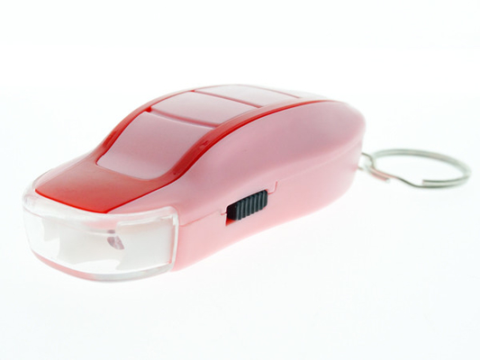 মিনি আকার Keychain ডায়নামো LED টর্চলাইট প্লাস্টিক উপাদান 80 * 44 * 25mm