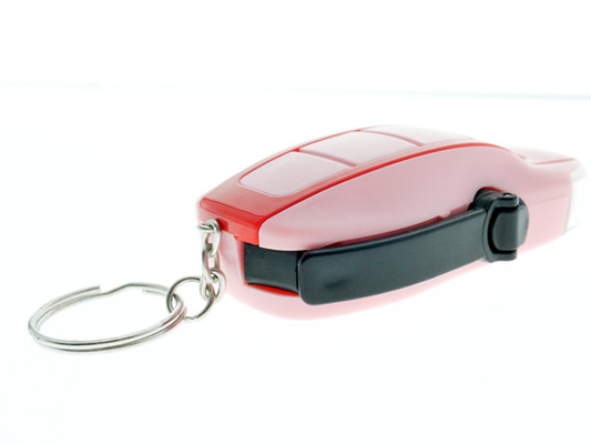 মিনি আকার Keychain ডায়নামো LED টর্চলাইট প্লাস্টিক উপাদান 80 * 44 * 25mm