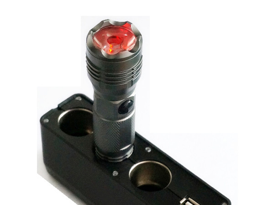 লাল / সিলভার Starlite EDC LED টর্চলাইট রিচার্জযোগ্য প্রকার ধাক্কা বোতাম সুইচ